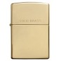 Genuine ZIPPO 254 Polished Solid Brass Traditional Windproof Lighter